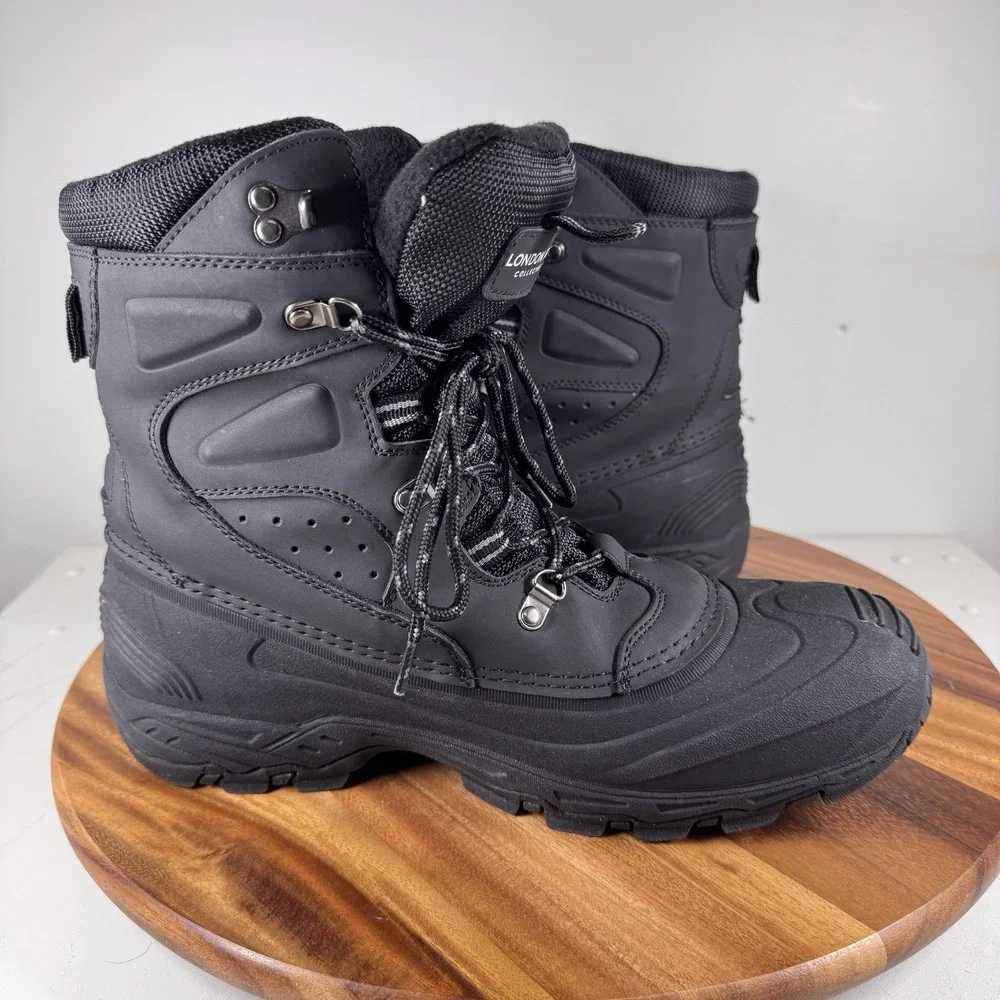 London Fog Thinsulate Insulated Waterproof‎ Winter Boots Men Size 12